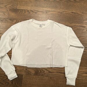 Aritzia TNA waffle top. Cotton.  White size 2XS